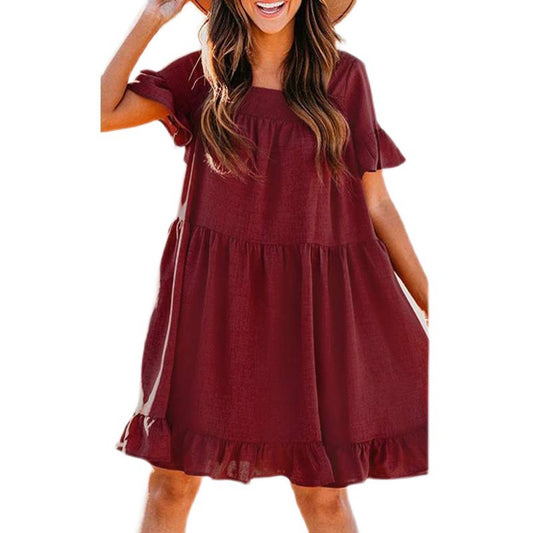 Dame Afslappet Lagdelt Sommerkjole Stilla