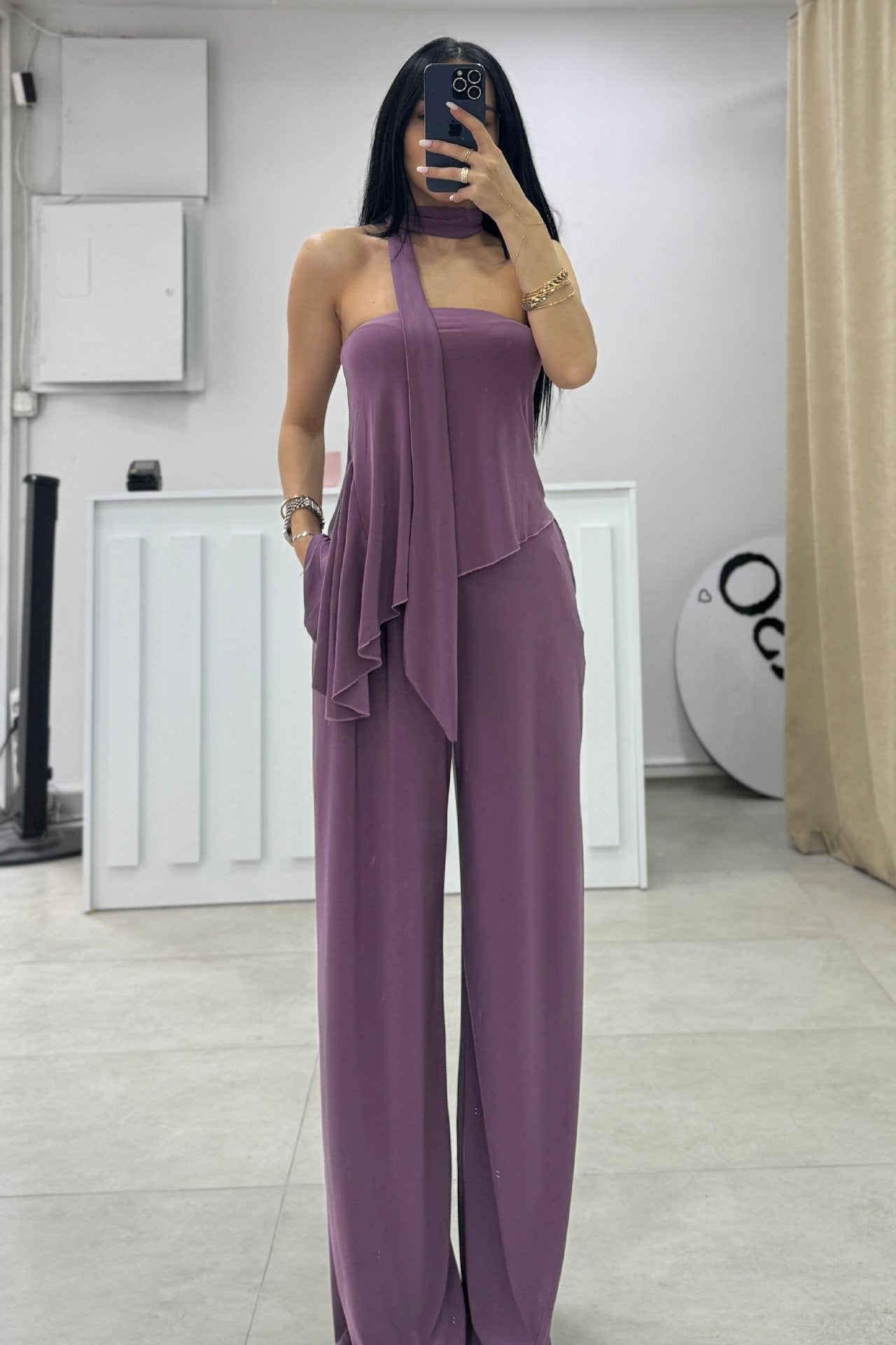 Kvinder Elegant Halterneck Jumpsuit Stilla