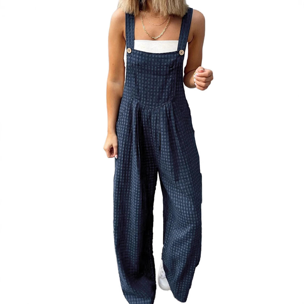 Damer Justerbare Stropper Bredben Overall Jumpsuit Stilla