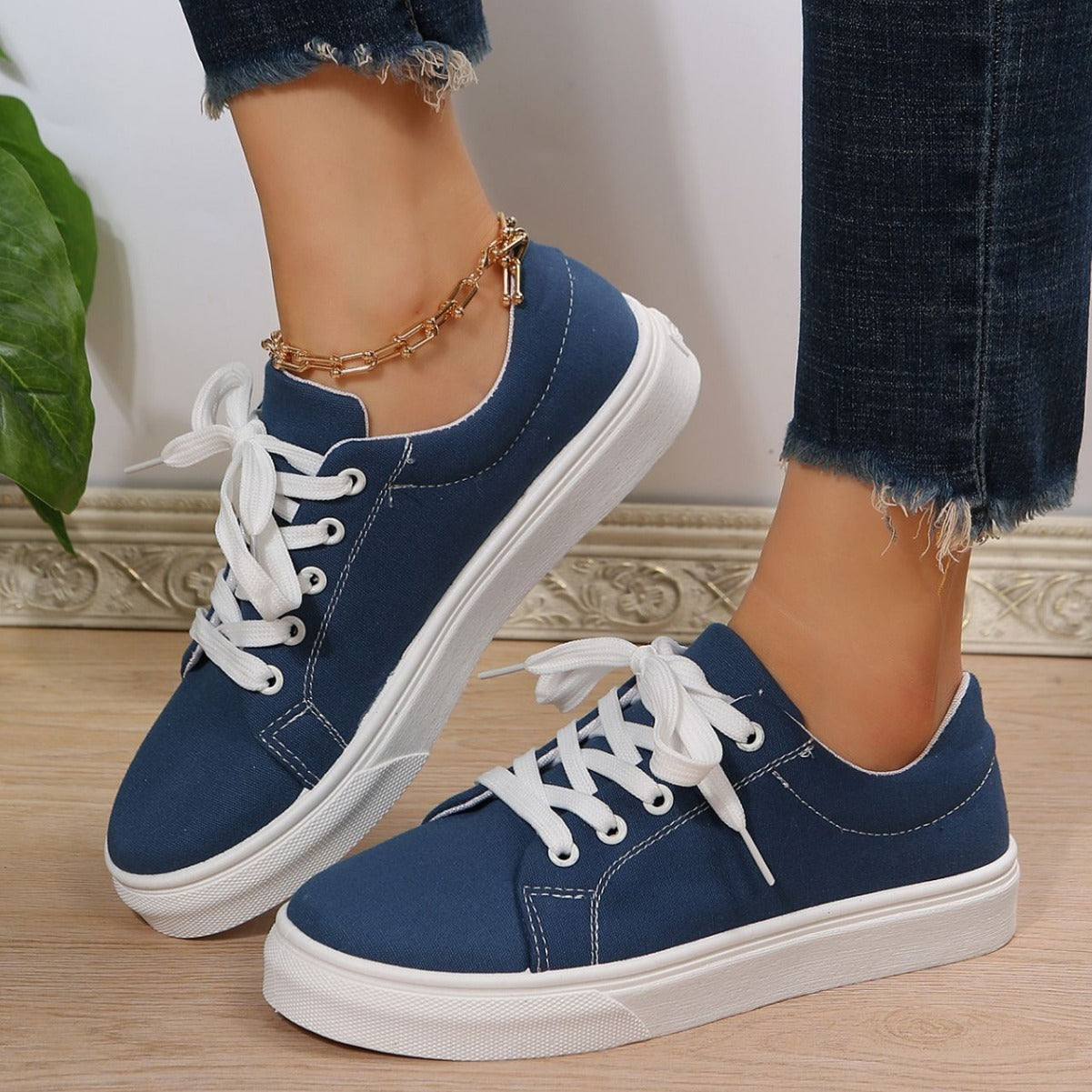 Dame afslappede sneakers med fleksibel sål og åndbart overmateriale Stilla