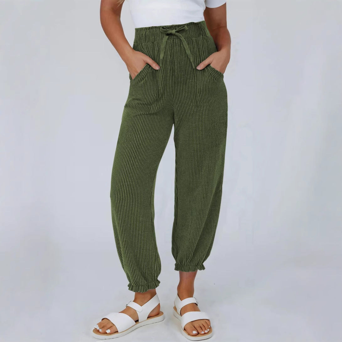 Dame afslappede jogbukser med elastisk talje og sidelommer Stilla