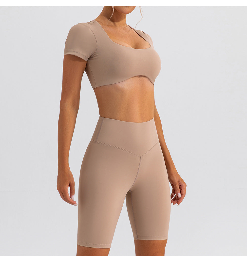 Stilla | High Waist Nude Feel Yoga Shorts Hip Lift, Hurtørrende Sports Cykelbukser