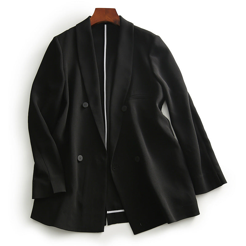 Dame elegant Double-Breasted Blazer med moderne snit og fint materiale Stilla