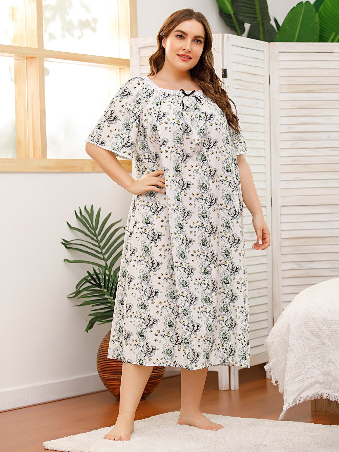 Stilla | Loungewear-Kjole Størrelse Plus Blonde Splicing Kjole