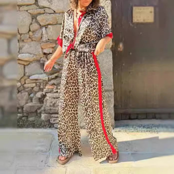 Dame Trendy Sommer-Jumpsuit med leopardmønster Stiila