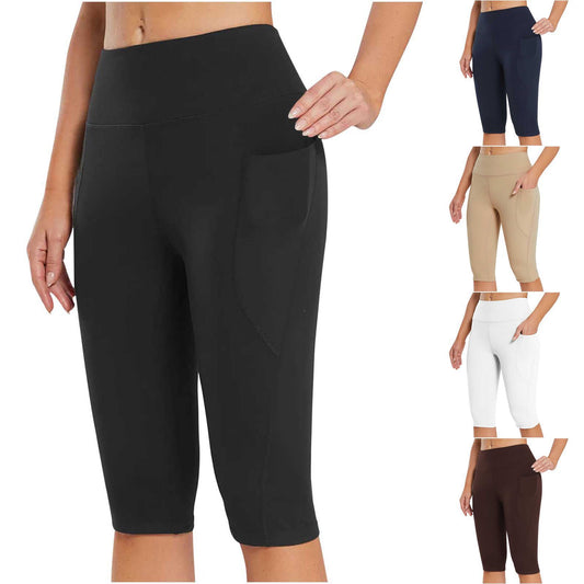 Dame sporty capri-bukser med praktiske sidelommer Stilla