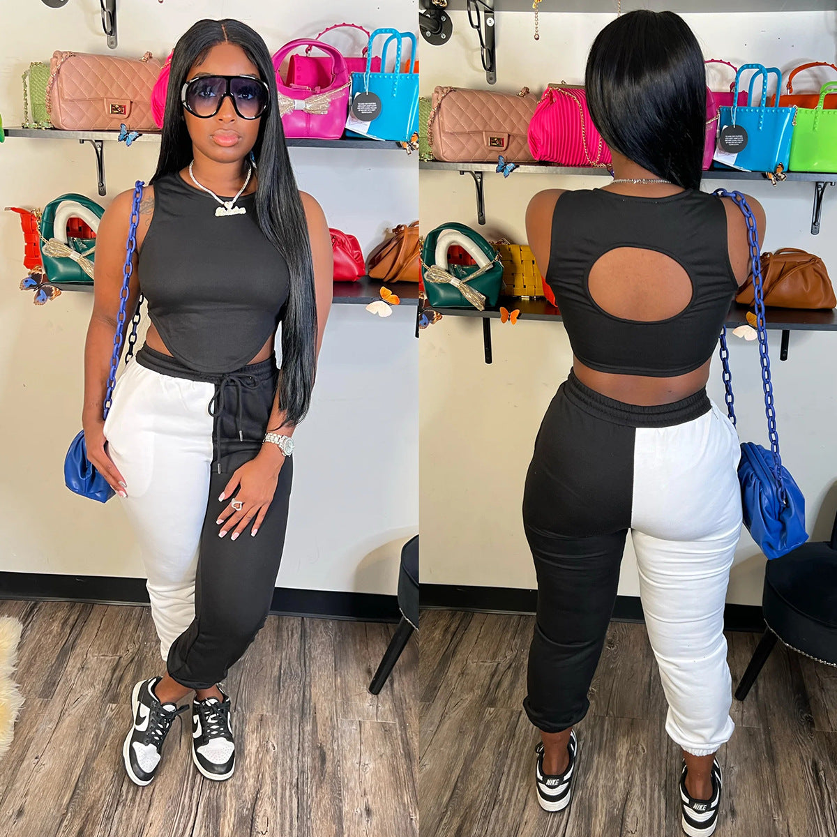 Dame Sporty Jumpsuit med cut-out design og justerbar talje Stilla