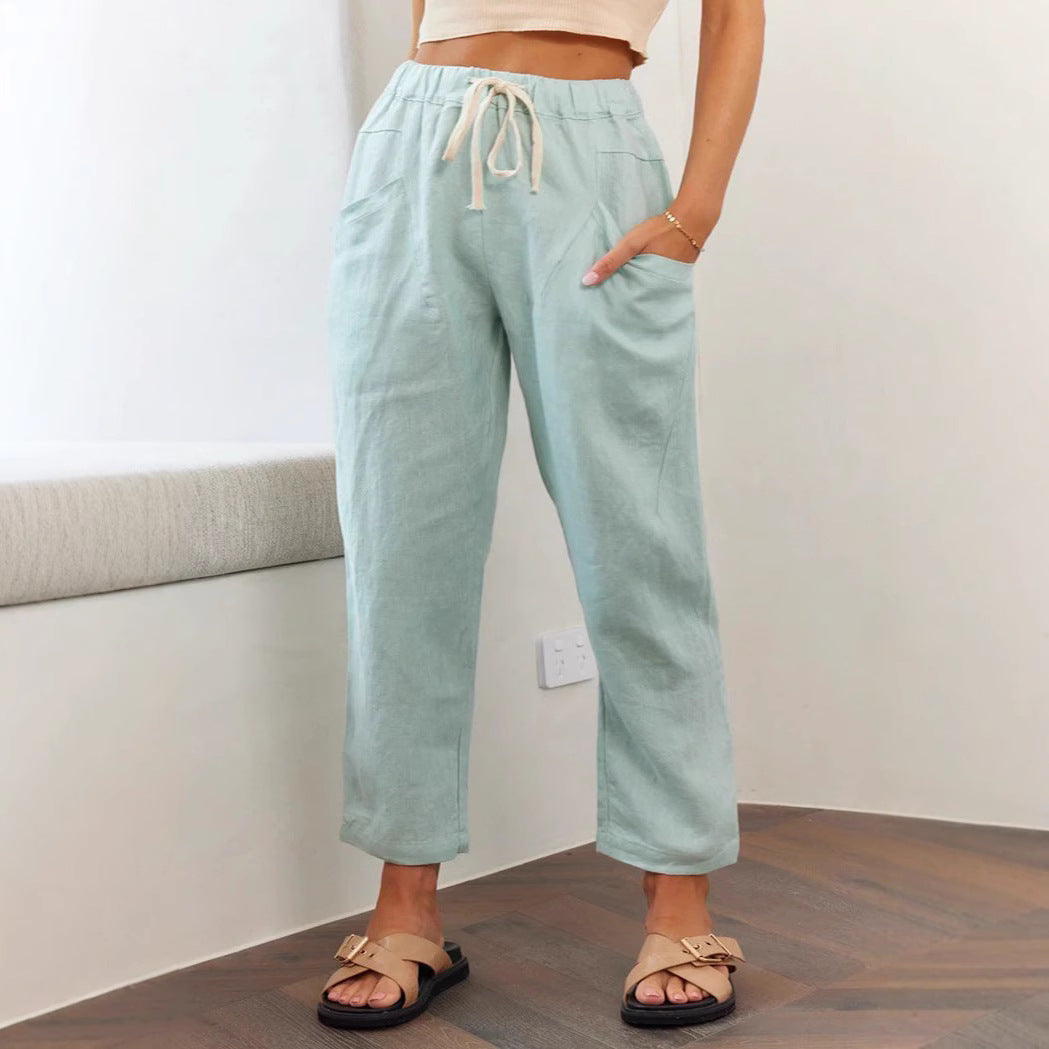 Dame afslappede og behagelige løse bukser med praktiske sidelommer Stilla