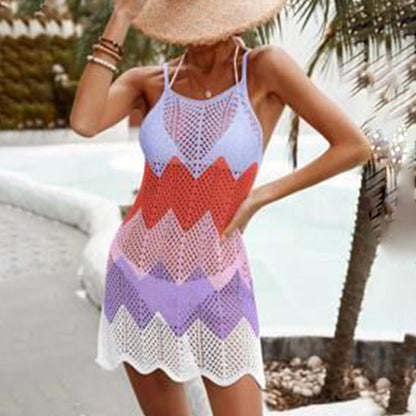 Dame Bohemian-stil Hæklet Badetøj Overtræk Kjole Stilla