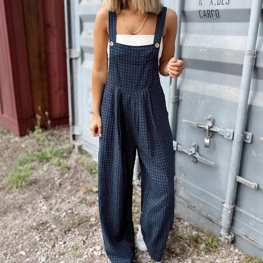 Damer Justerbare Stropper Bredben Overall Jumpsuit Stilla