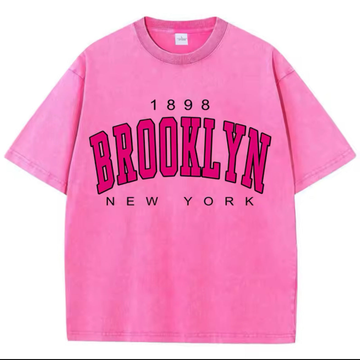 Dame Oversized T-Shirt med Brooklyn Print Stilla