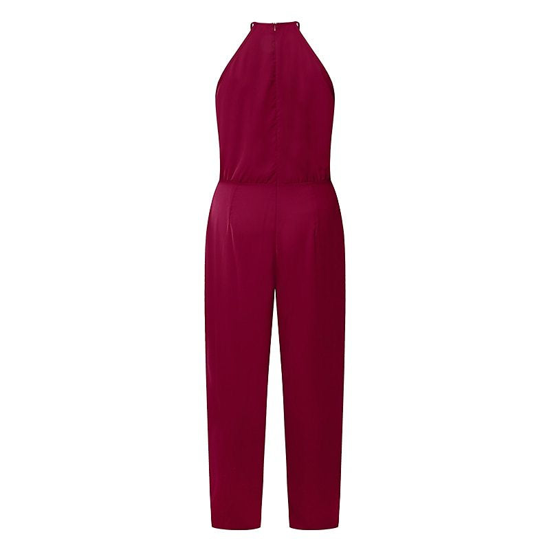 Dame elegant Jumpsuit med vidde ben og suave stropper Stilla