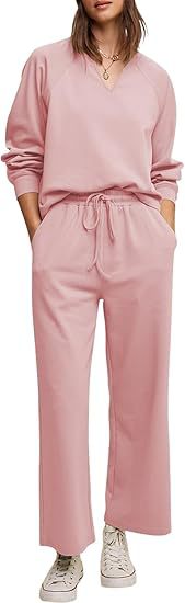 Damer komfortabel V-udskæring jumpsuit med bredt ben og elastisk talje Stilla