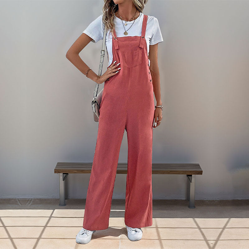 Dame Casual Bred-Ben Overall Jumpsuit Stilla