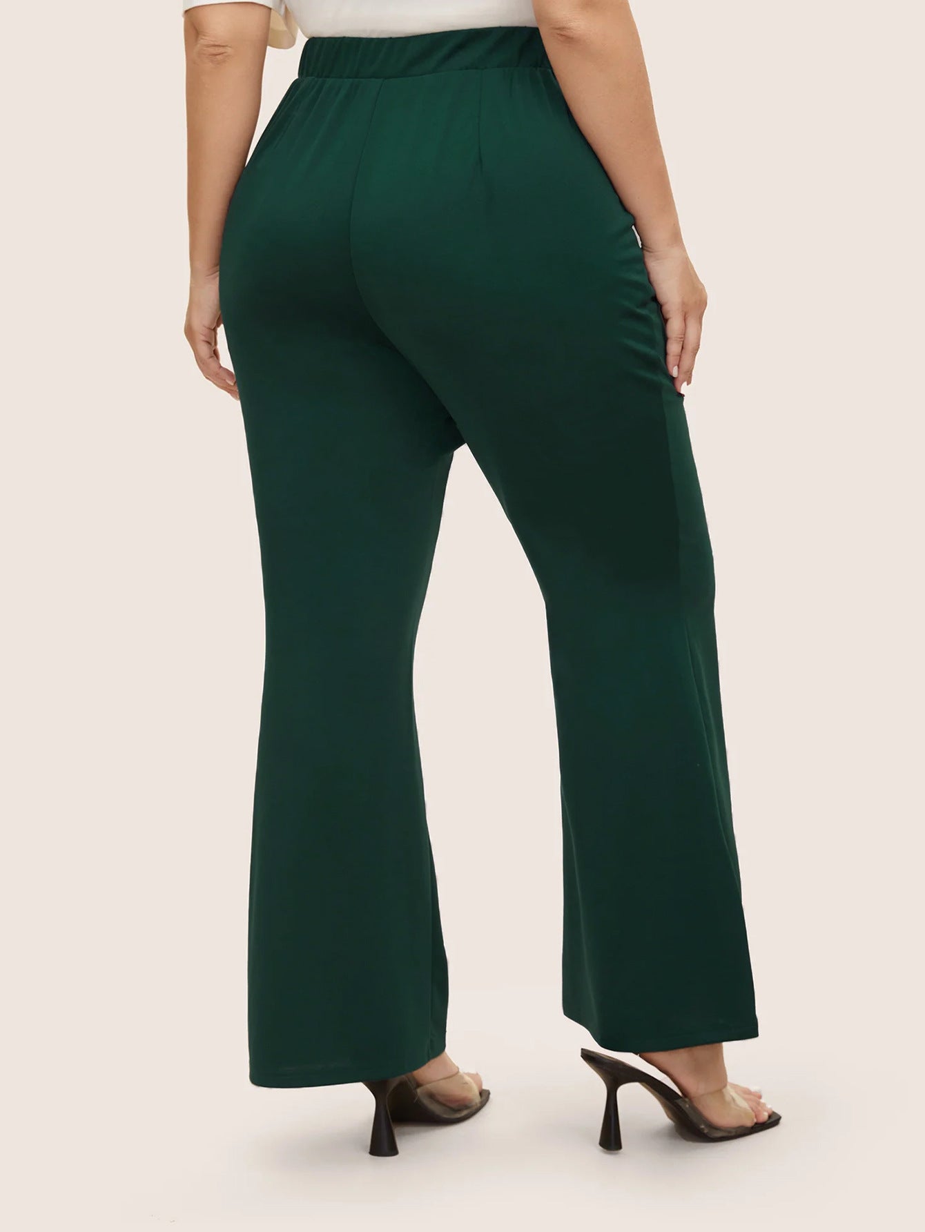 Dame elegant højtaljede bukser med flot bindebælte og praktiske lommer Stilla