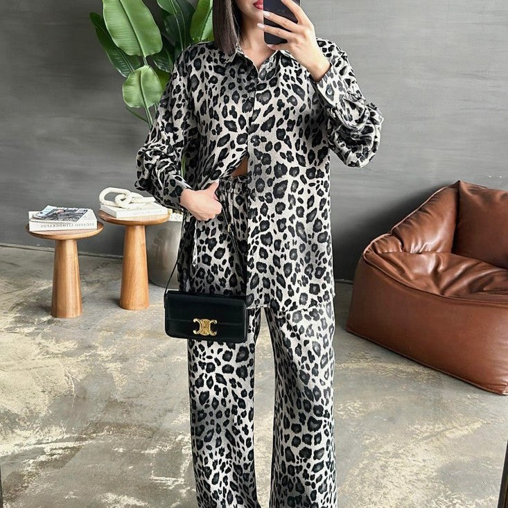 Dame Mønstret Jumpsuit med elegant Bindebælte Stilla