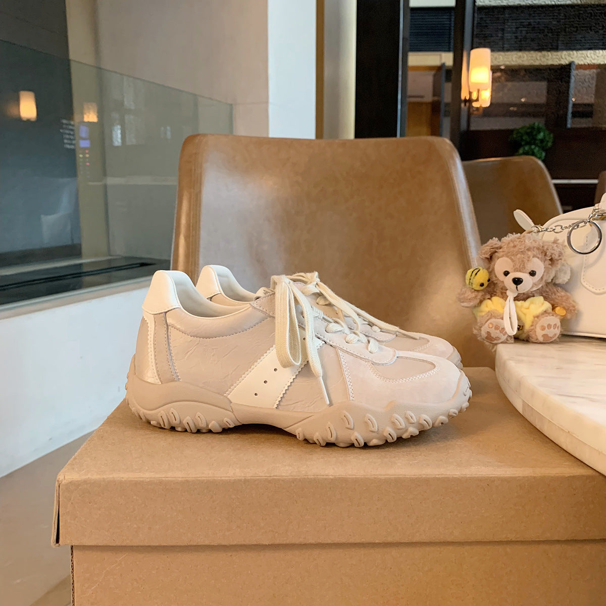 Kvinder retro-inspirerede sports sneakers med struktureret sål Stilla