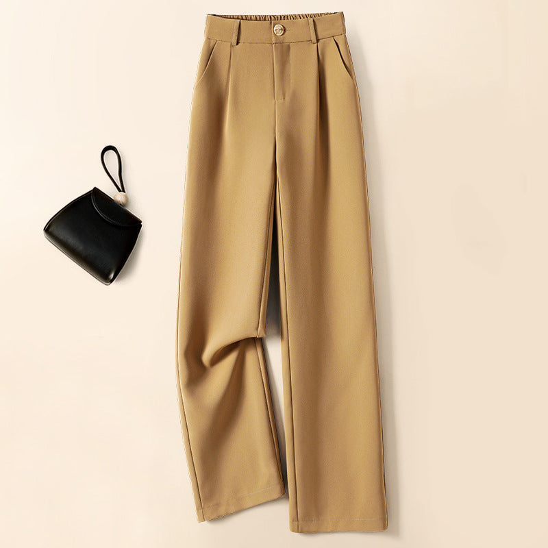 Dame elegant high-waist-bukser med plissee og flatterende snit Stilla