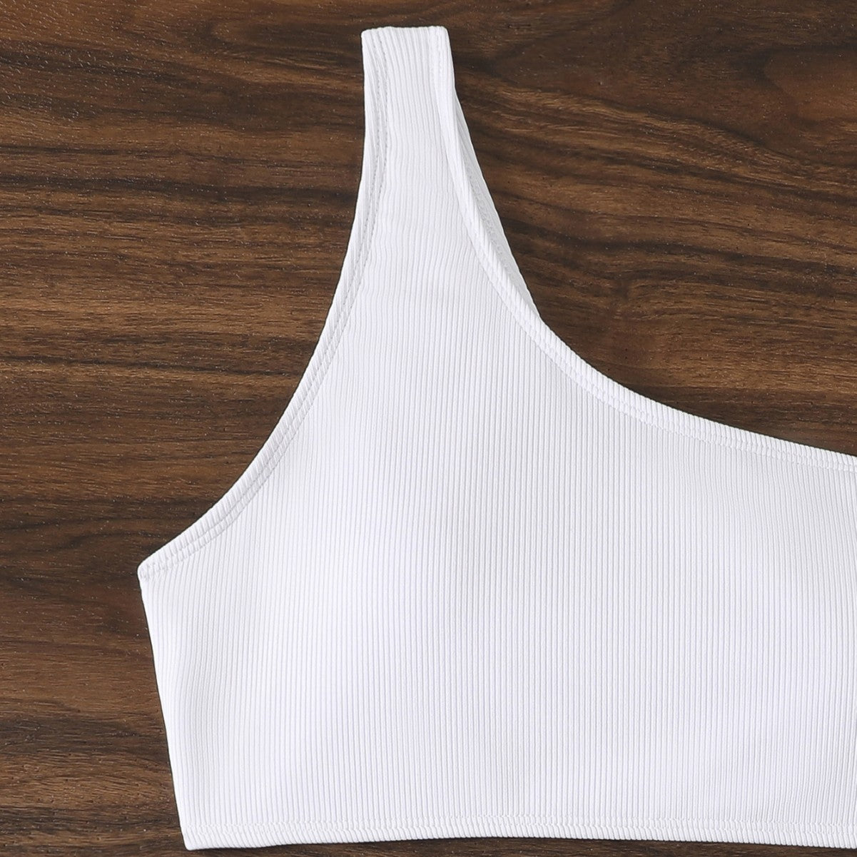 Dame Ein-skulder Rib Bikini Sæt Stilla 1750840252