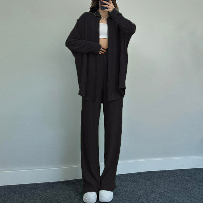 Dame afslappet linned sæt med løstsiddende top og behagelige bukser Stilla