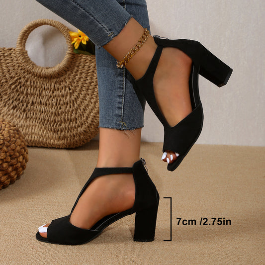 Dame åbne højhælede sko med komfortabel indersål fra Stilla