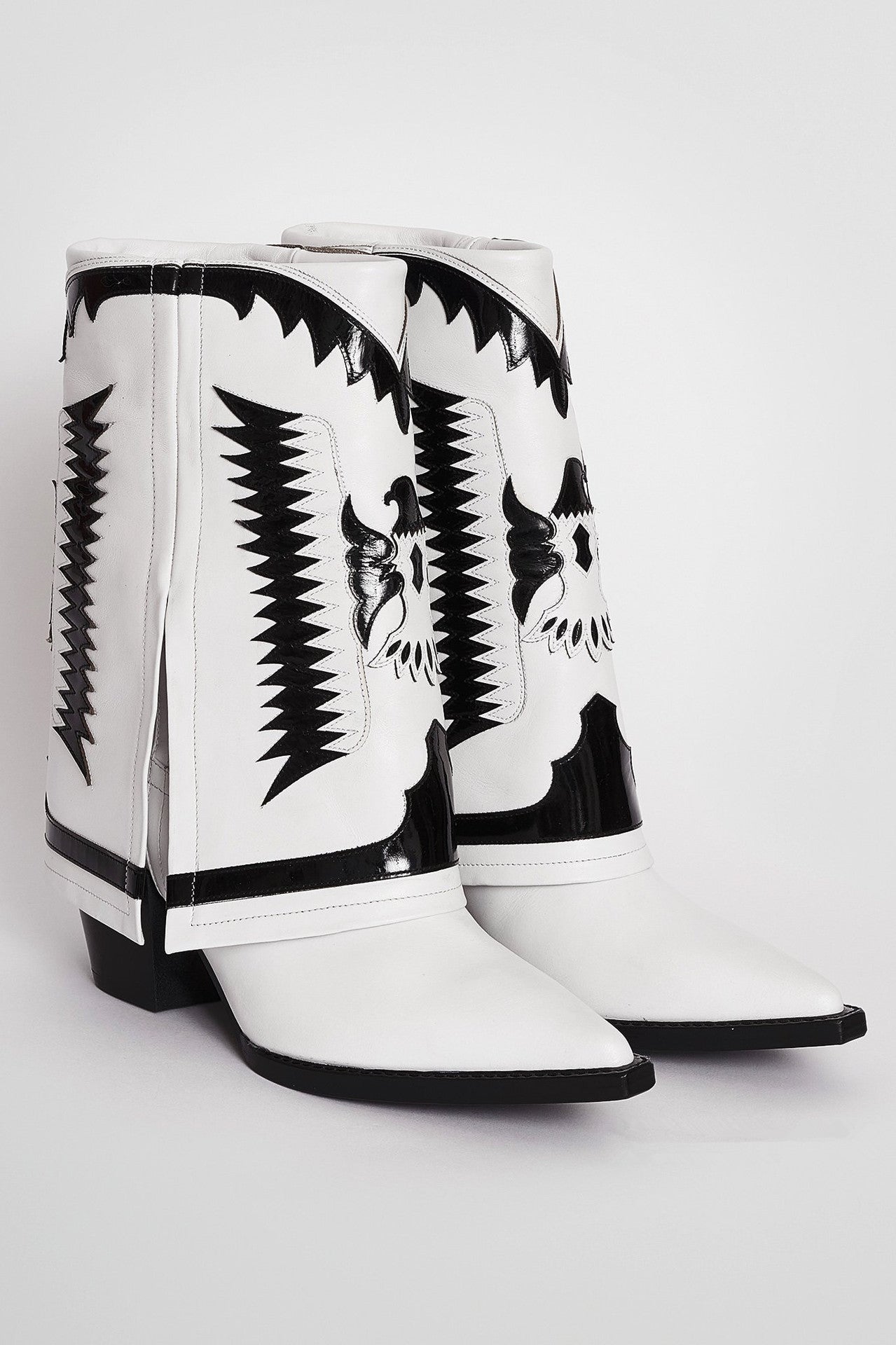 Dame western-inspirerede stiletto-hæl ankelstøvler med fantastisk broderi Stilla