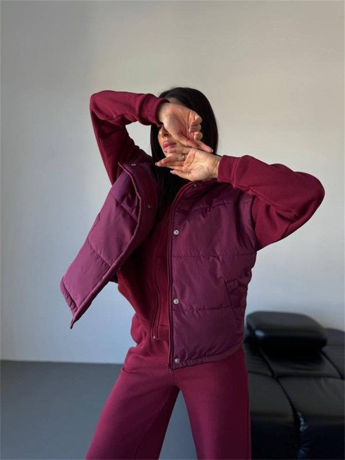 Dame quiltet vest med hætte Stilla