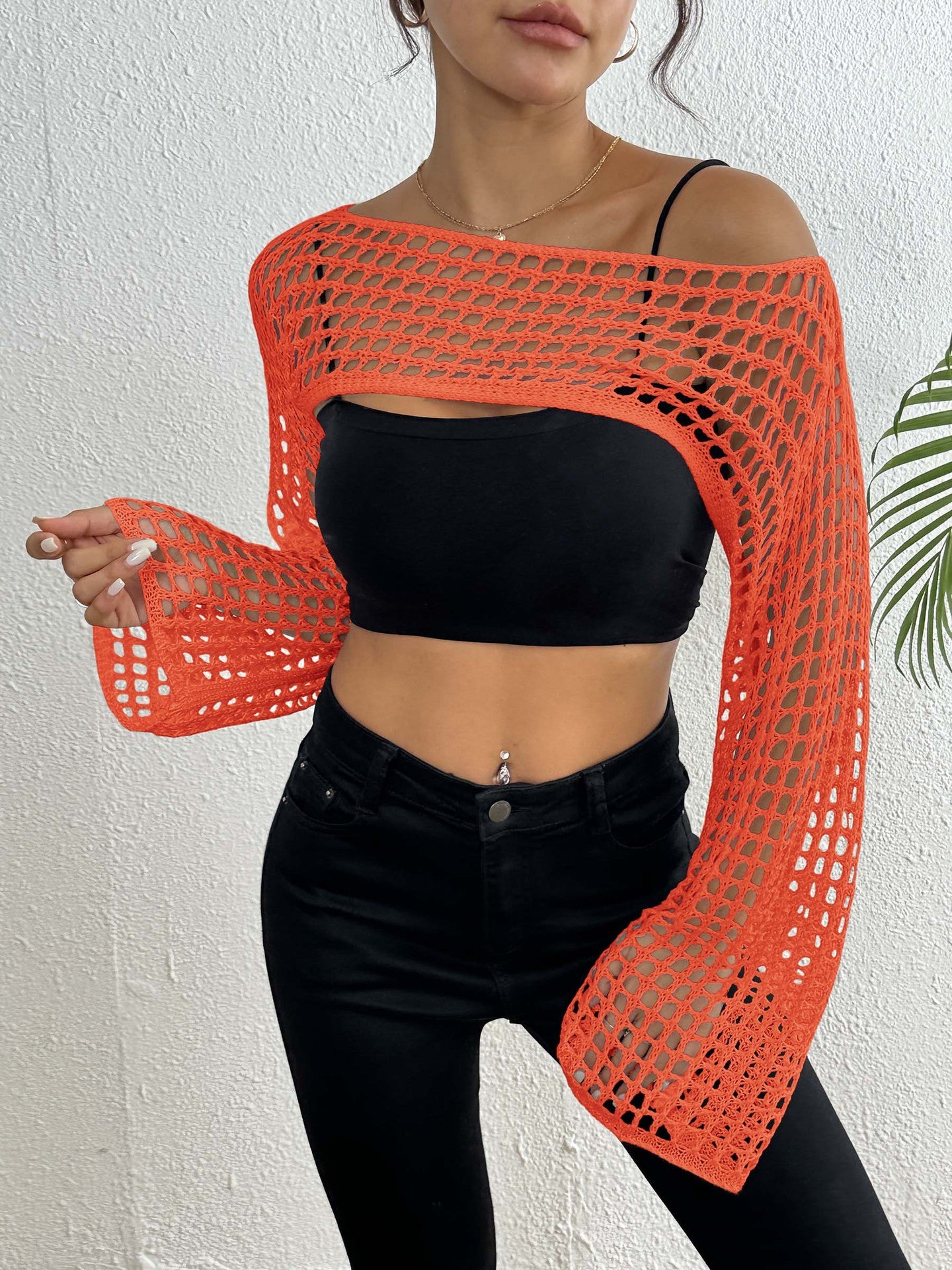 Dame afslappet netoverdel med lange ærmer og bred pasform Stilla