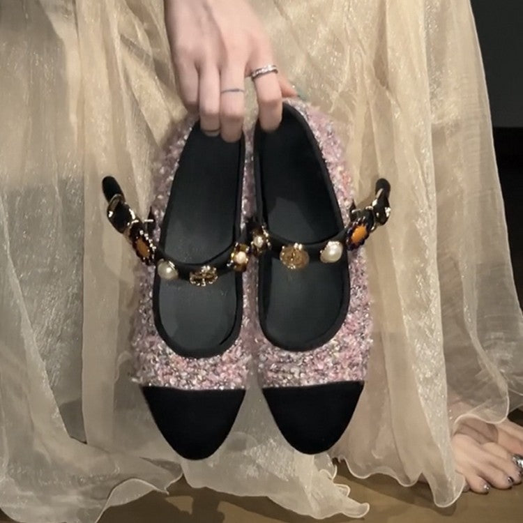 Dame dekorativ spænde spidse ballerinaer Stilla