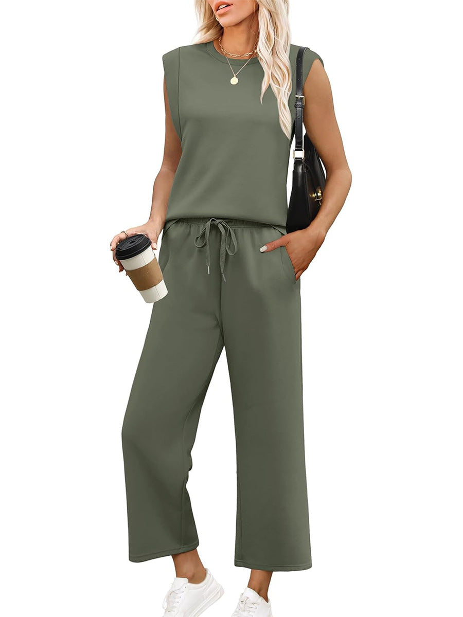 Dame Relaxed Fit Jumpsuit med forkortede ærmer og behagelig talje Stilla