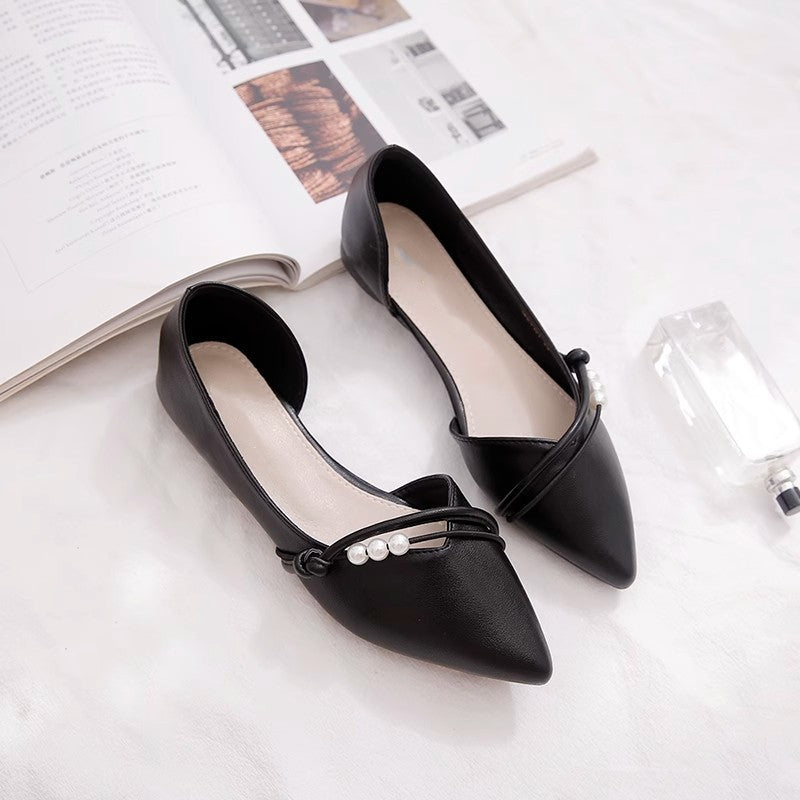Dame elegante Ballerinas med moderne perlepynt Stilla