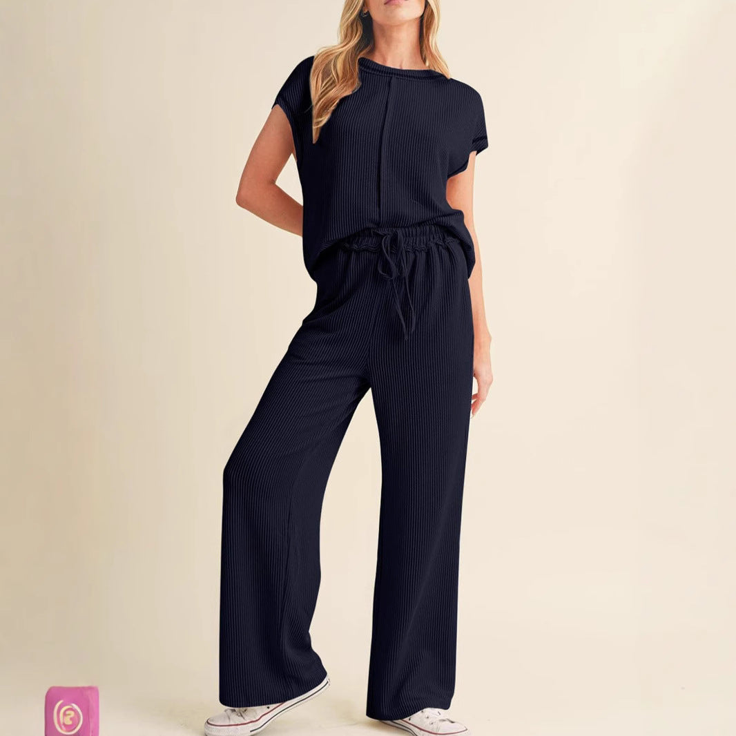 Dame Komfortabel Jumpsuit med bred ben og elastisk talje Stilla