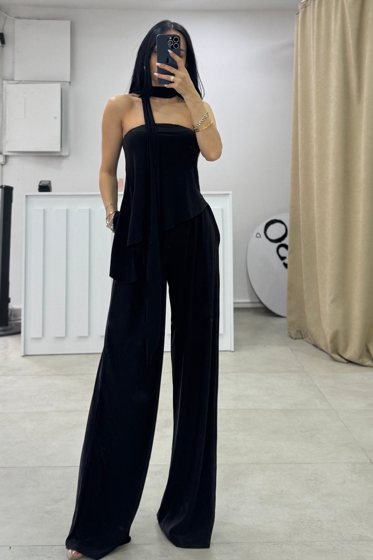 Kvinder Elegant Halterneck Jumpsuit Stilla