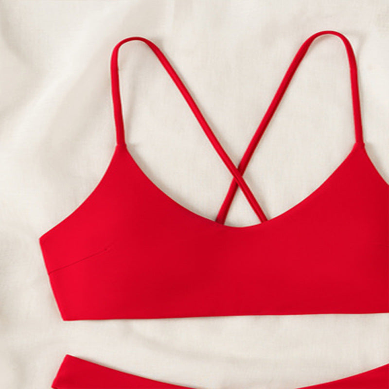 Dame Cross-Back Bralette Bikini Sæt Stilla
