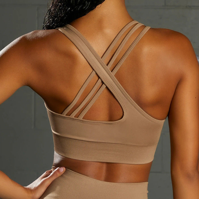 Stilla | Push up Yoga Vest Cross Sports Outerwear Med Brystpude