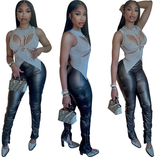 Dame Cut-Out-top og tætsiddende leggings Stilla