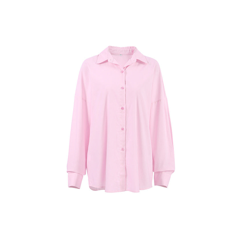 Dame afslappet bluse med knude-formet kant og brede ærmer Stilla