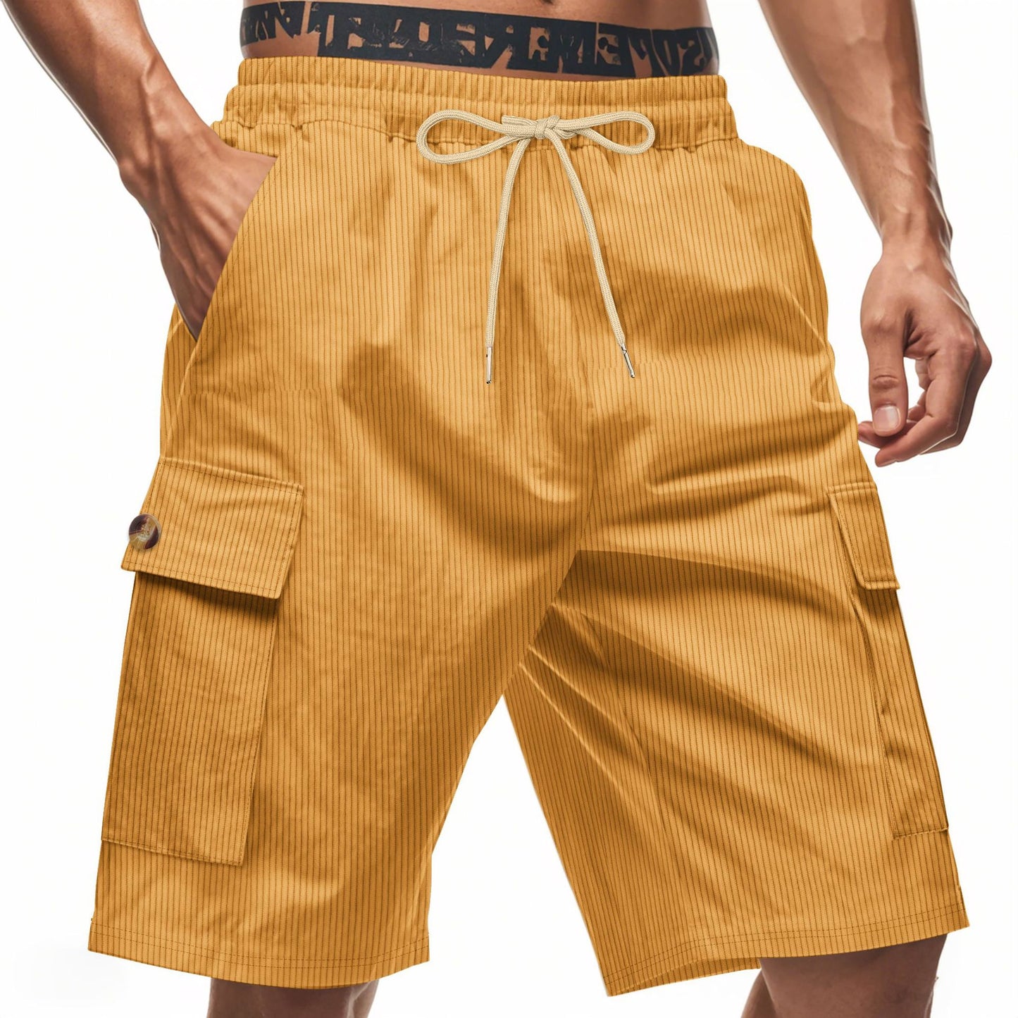 Herre Cargo-Shorts med elegante striber og praktiske sidelommer Stilla