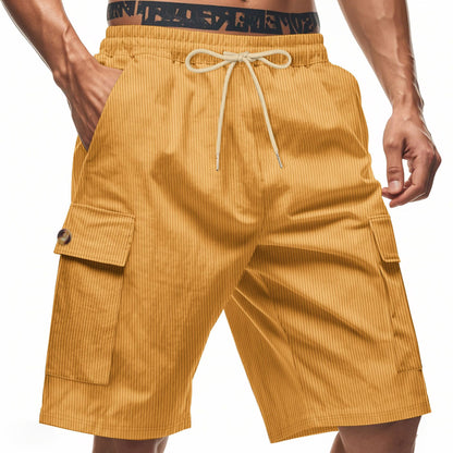Herre Cargo-Shorts med elegante striber og praktiske sidelommer Stilla