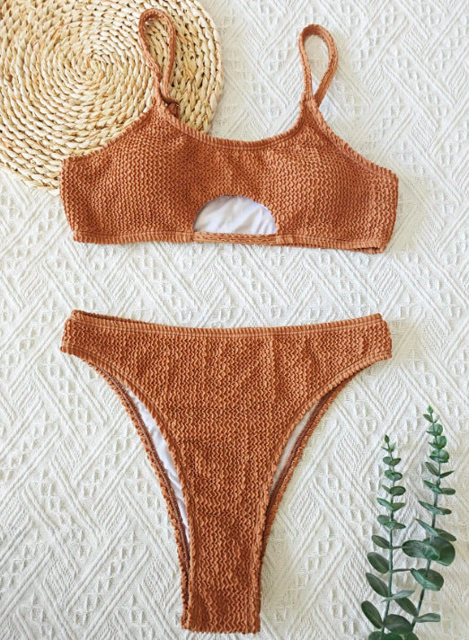 Dame Cut-Out Høj Talje Bikini Sæt Stilla