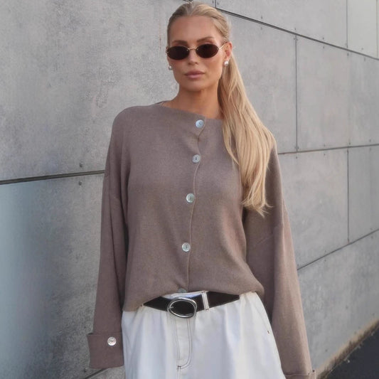 Dame afslappet Oversized-jakke med brede ærmer Stilla