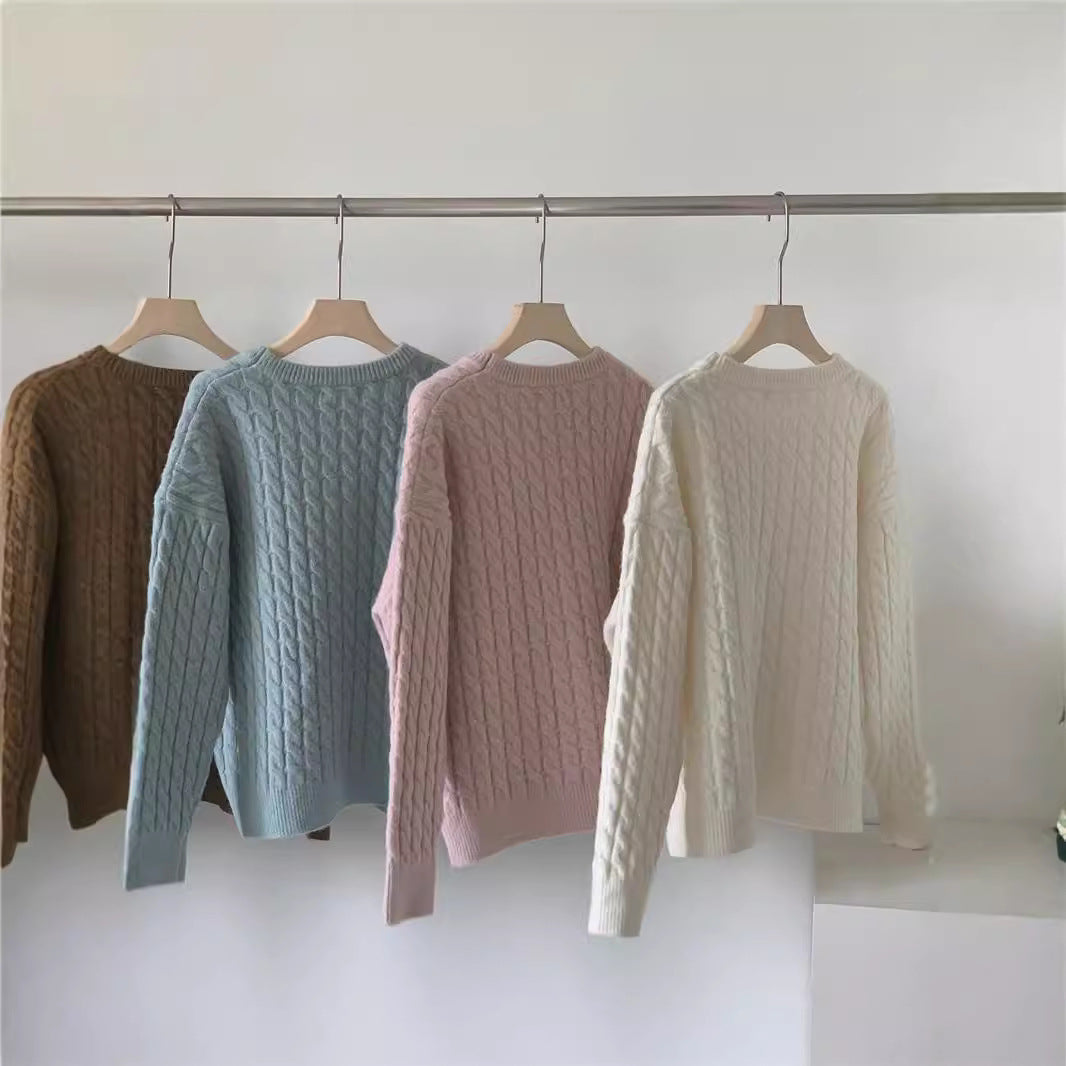 Femme Cozy Kabelstrik Pullover Sweater Stilla