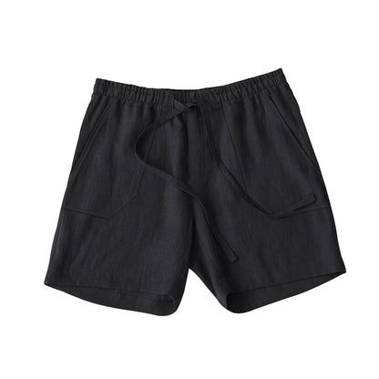 Herre let linned-shorts med elastisk talje og praktiske lommer Stilla