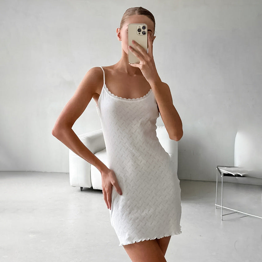 Dame afslappet sommerkjole med raffineret knapdesign Stilla