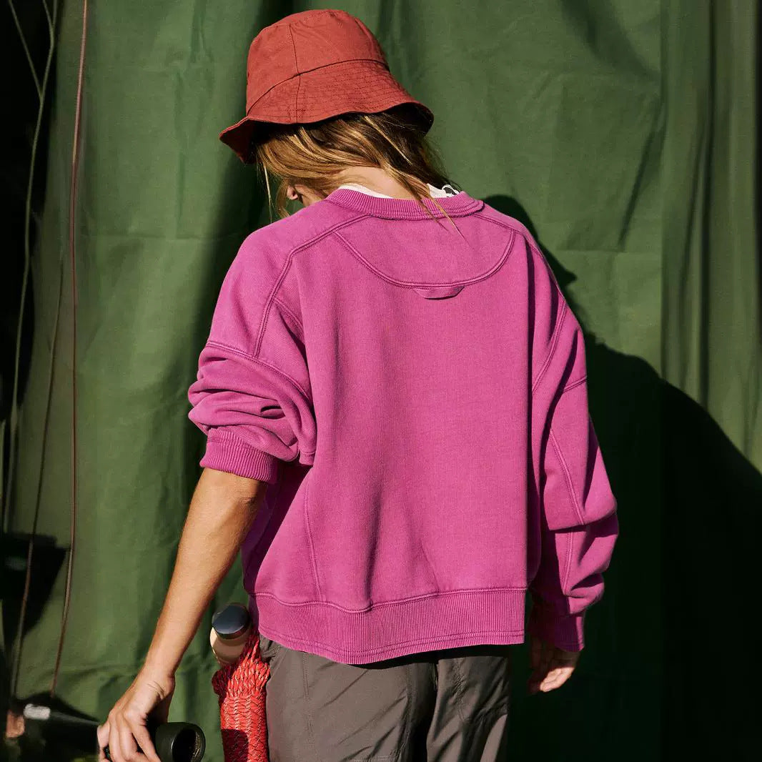 Dame afslappet oversized sweatshirt med strategiske syninger Stilla