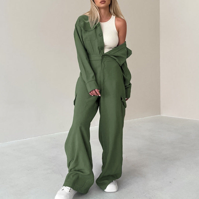Dame Cargo Jumpsuit med moderne snit og praktiske lommer Stilla