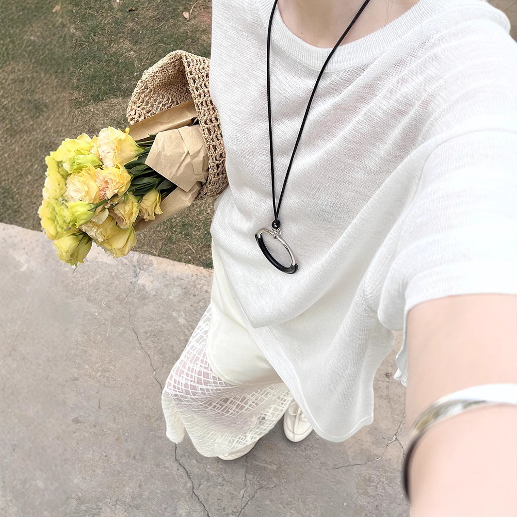 Dame afslappet kortærmet T-shirt med åndbart materiale Stilla