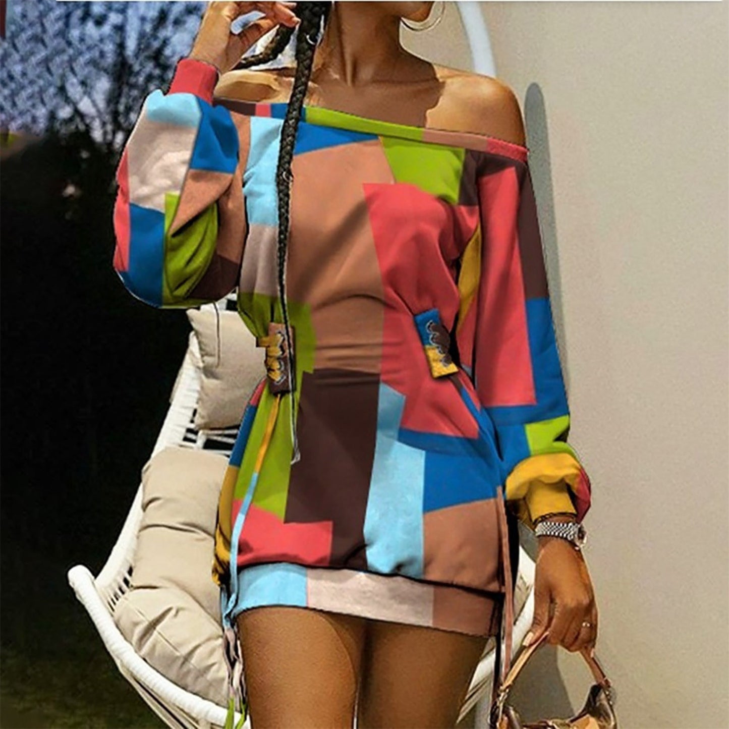 Dame afslappet camouflaged kjole Stilla