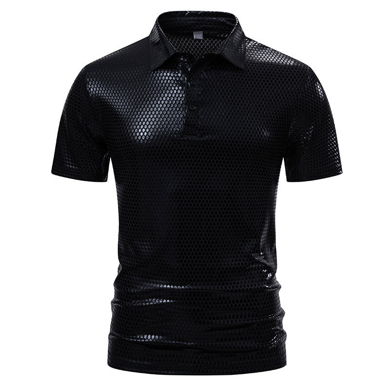 Herrer Metallic Grafik Polo-Shirt Stilla
