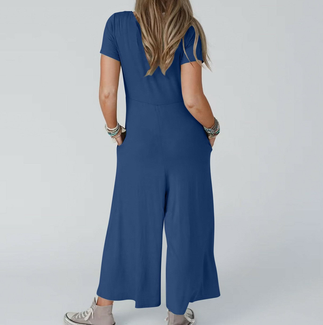 Dame jumpsuit med knapliste og praktiske lommer Stilla